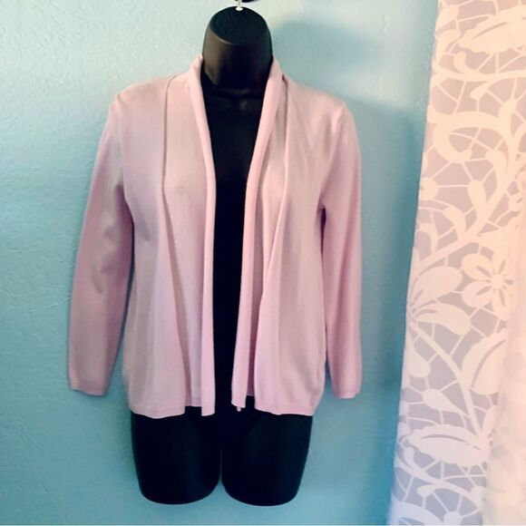 Zara Pink Knit Open Front Cardigan Sweater Size Small - Picture 1 of 8